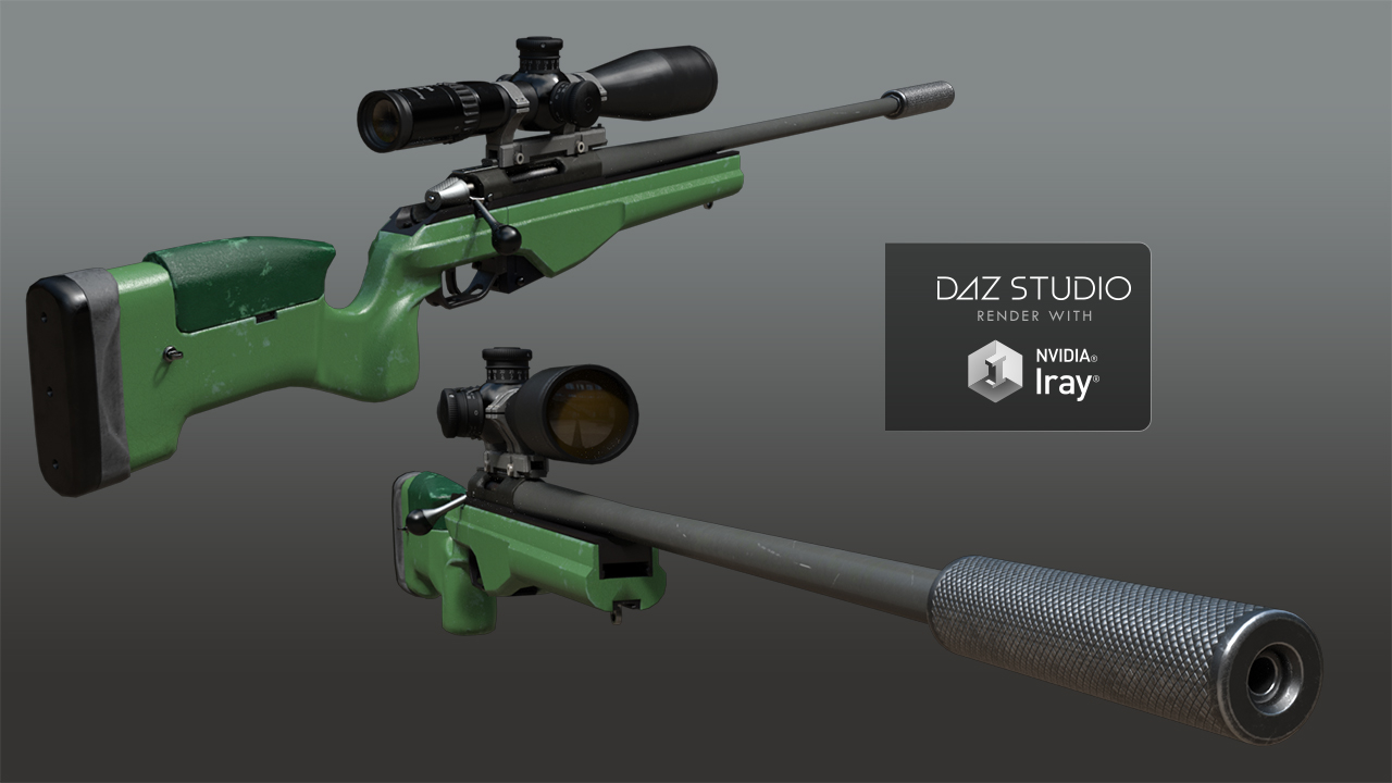 Slide3D Deadly Silence Poses with Rifle for Genesis 3 Female and Male ...