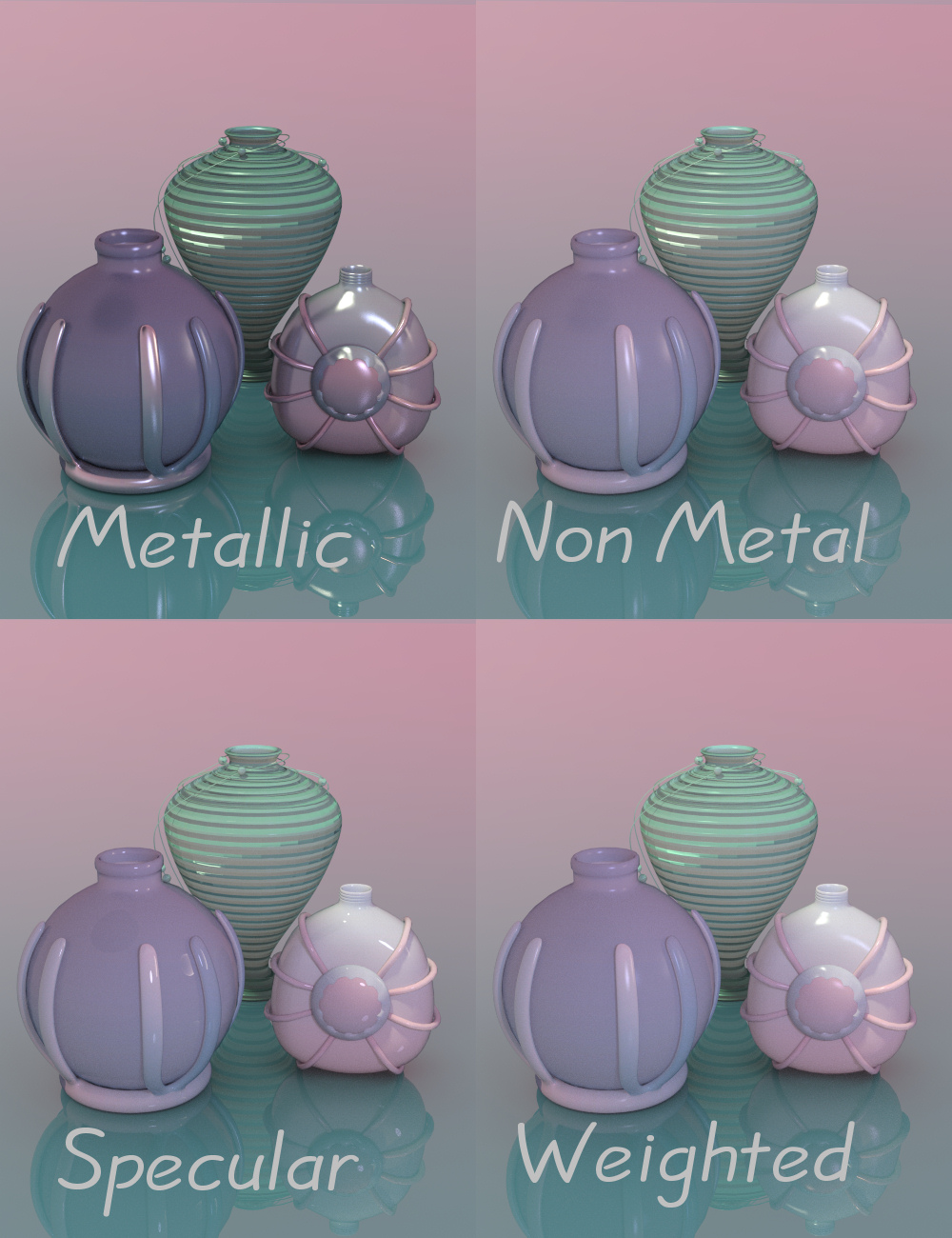 Iray Metalized Stone Shaders for Daz Studio by: , 3D Models by Daz 3D