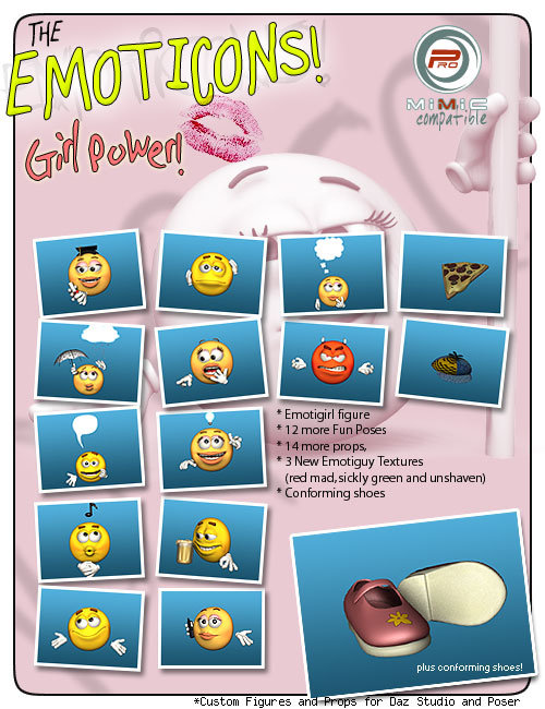 EmotiGirl- Expansion Pack by: 3D Universe, 3D Models by Daz 3D