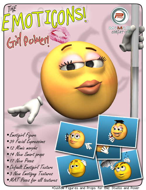 EmotiGirl- Expansion Pack by: 3D Universe, 3D Models by Daz 3D
