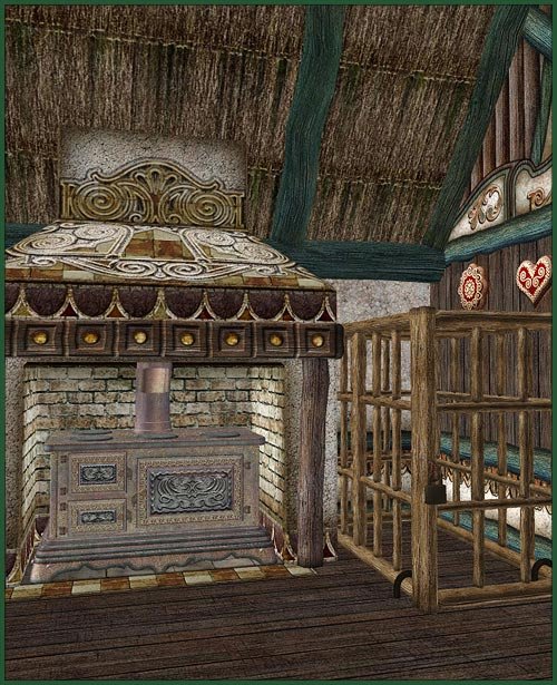 Fairytale Collection - Redhouse Cottage Interior by: , 3D Models by Daz 3D