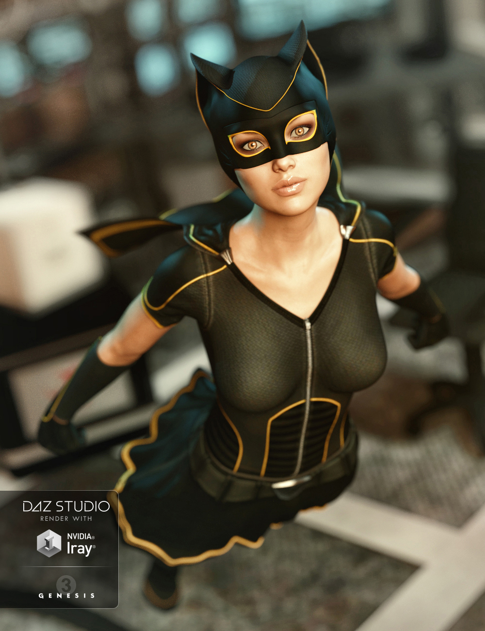 Superhero Add-On for Super Bodysuit Genesis 3 Female(s)