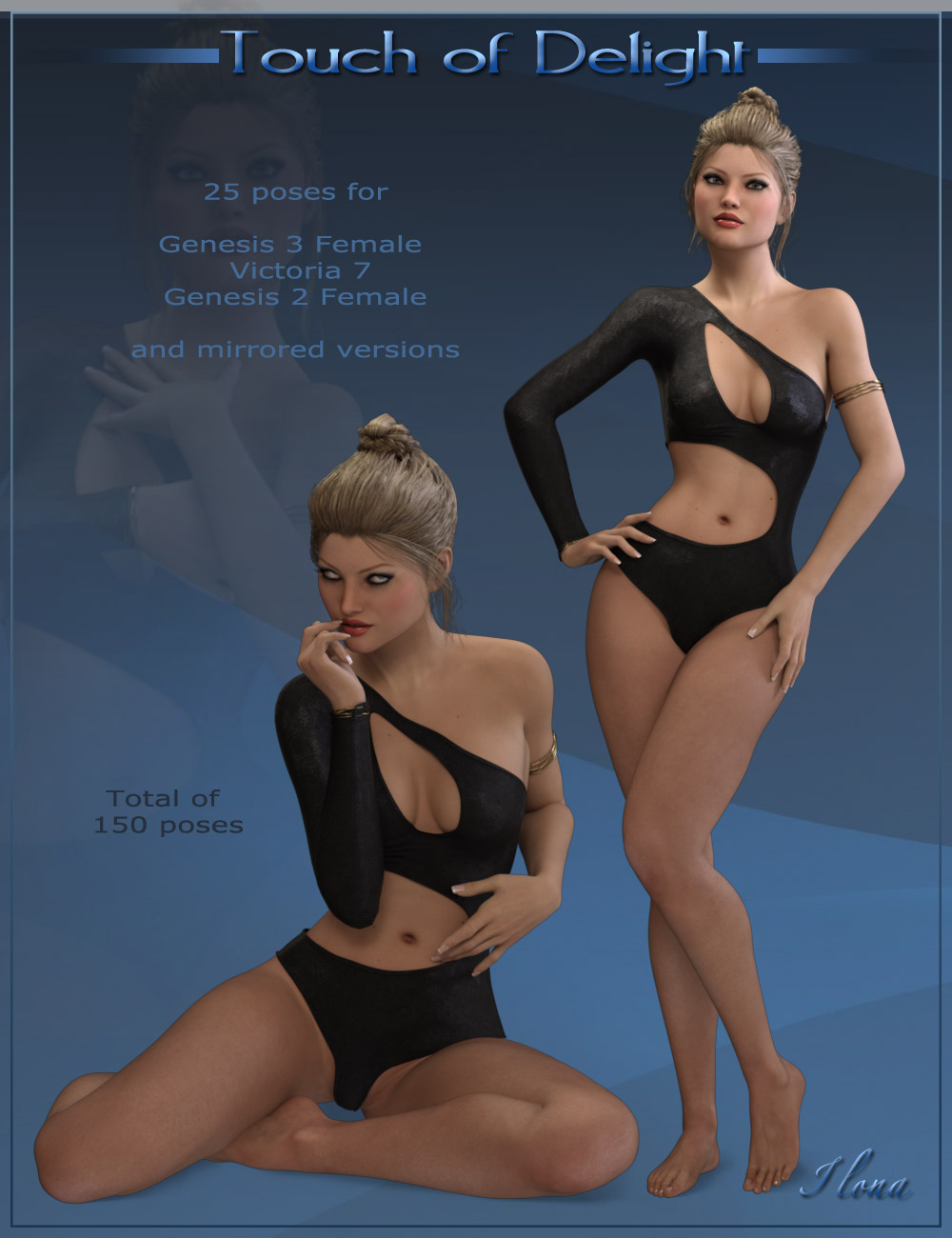 Touch of Delight Poses by: ilona, 3D Models by Daz 3D