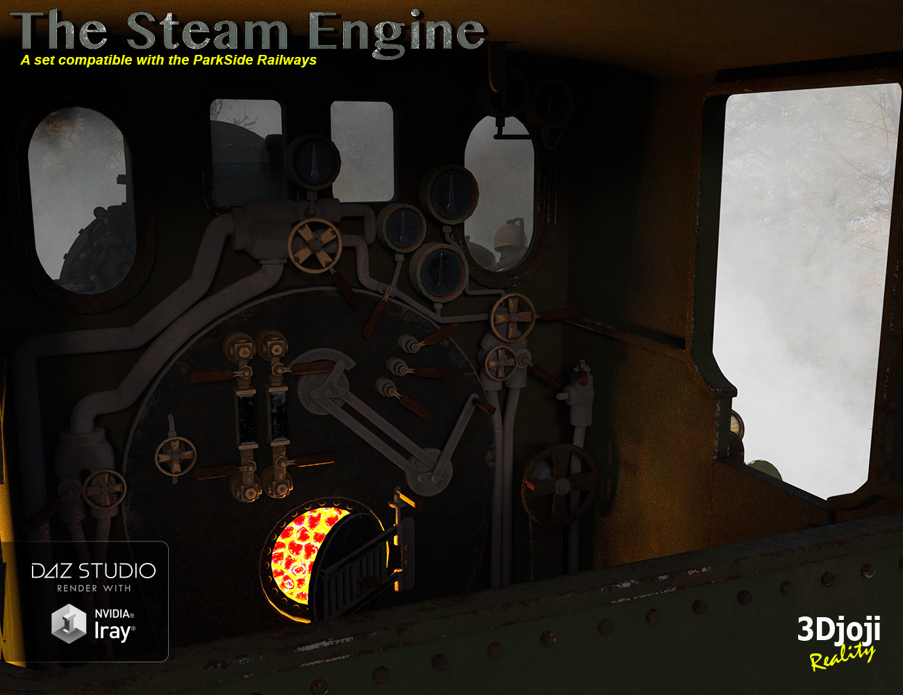 The Steam Engine by: 3djoji, 3D Models by Daz 3D