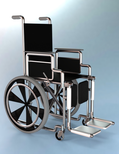 Push Wheelchair by: 3D Modeler, 3D Models by Daz 3D