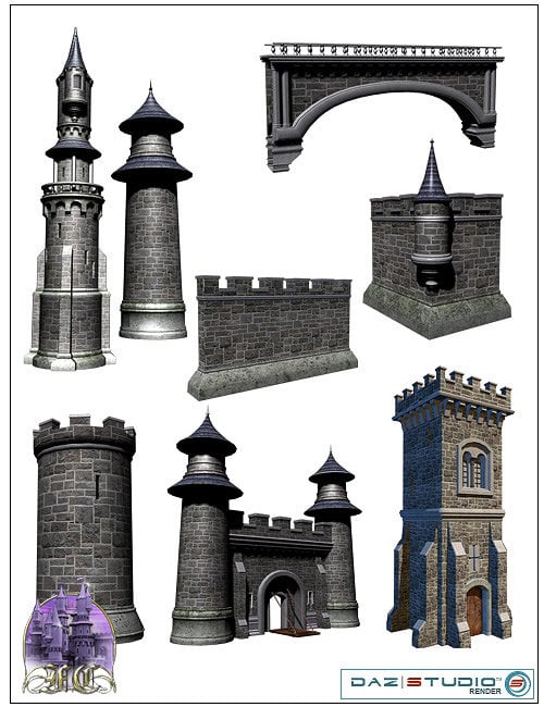Fairytale Collection -- Fantasy Castle Fairytale Collection -- Fantasy Castle by: , 3D Models by Daz 3D