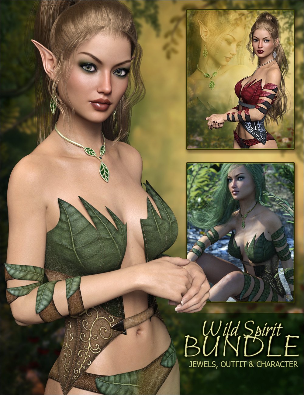 Wild Spirit Bundle – HD Character, Jewelry and Outfit by: Fred Winkler ArtSabbyFisty & DarcLilflameSveva, 3D Models by Daz 3D