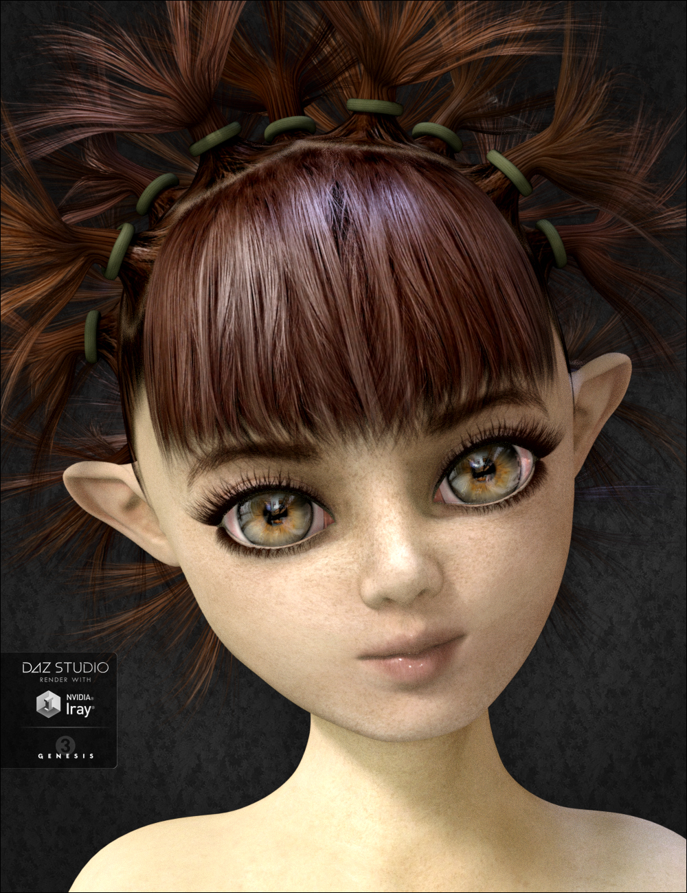 Dandelion Hair by: DarkStarBurningMindVision G.D.S., 3D Models by Daz 3D