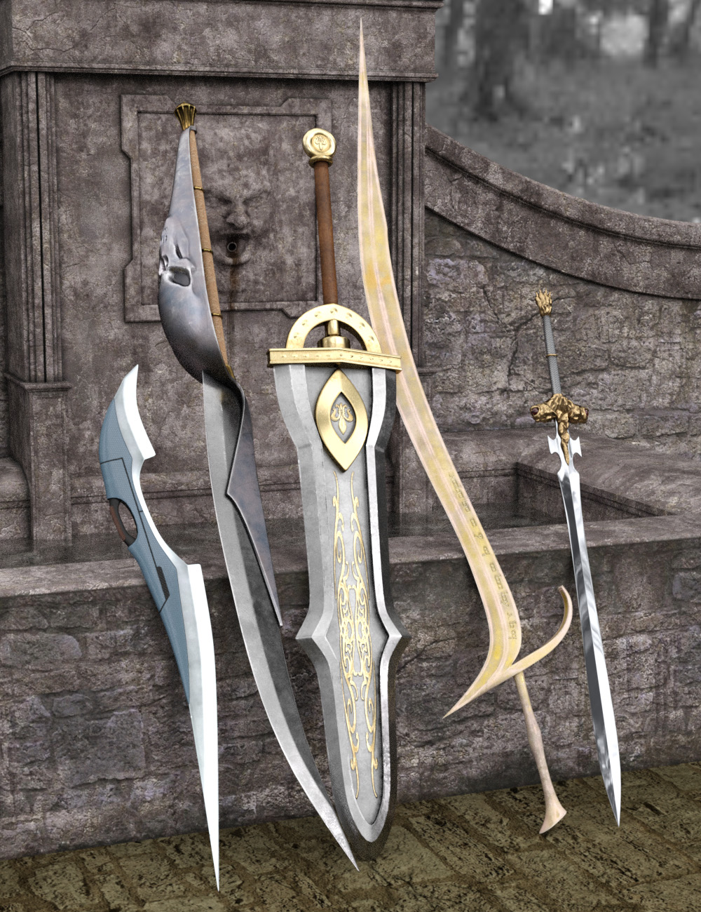 Extreme Blades by: Valandar, 3D Models by Daz 3D