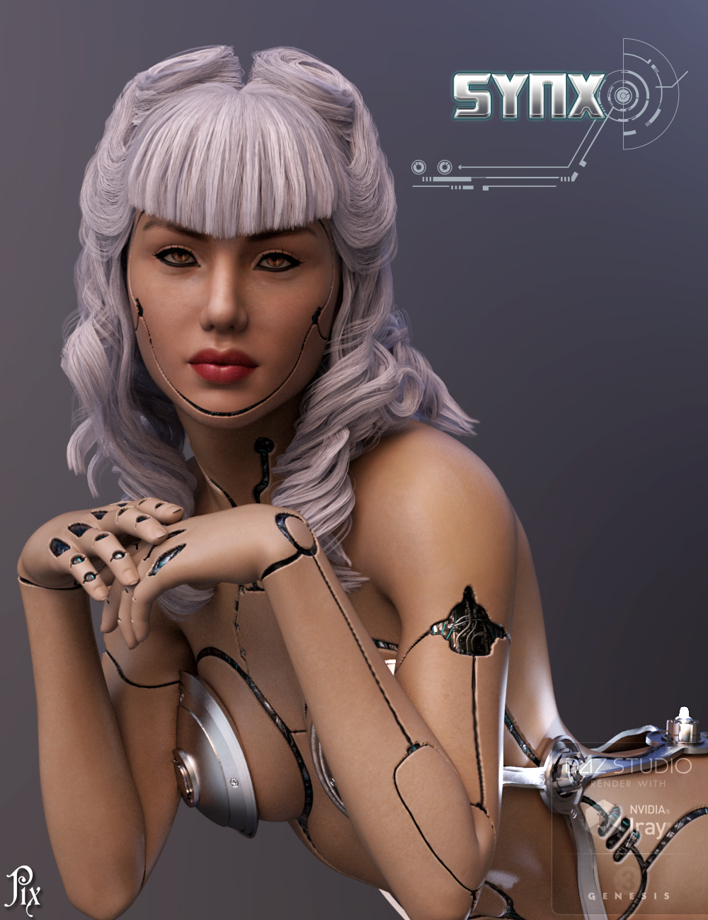 Pix - Synx for Genesis 3 Female Pix - Synx for Genesis 3 Female by: PixelunaTraveler, 3D Models by Daz 3D