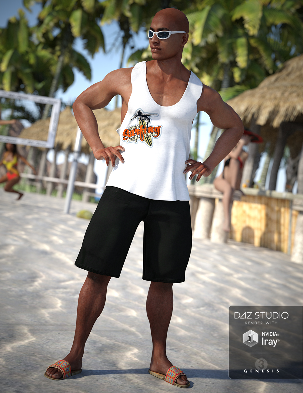 Beach Vibes Outfit for Genesis 3 Male(s)