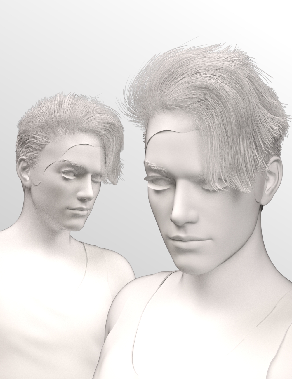 Killian Hair for Genesis 3 Male(s) by: Neftis3D, 3D Models by Daz 3D