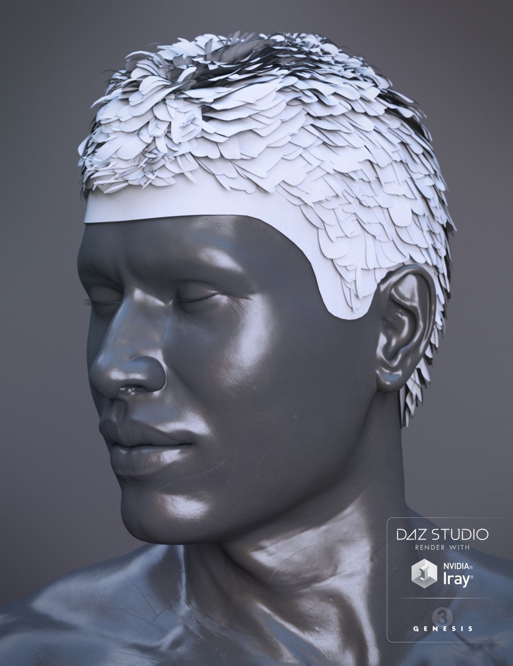 JayBird Hair for Genesis 3 Male(s) by: goldtassel, 3D Models by Daz 3D