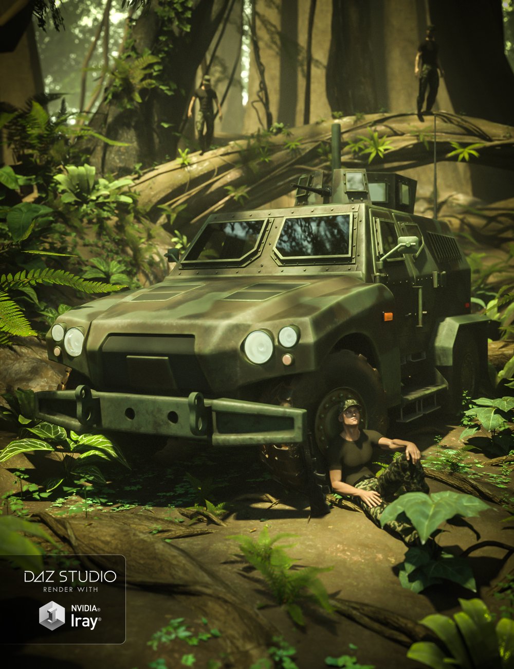 Army Hybrid Vehicle Army Hybrid Vehicle by: Porsimo, 3D Models by Daz 3D
