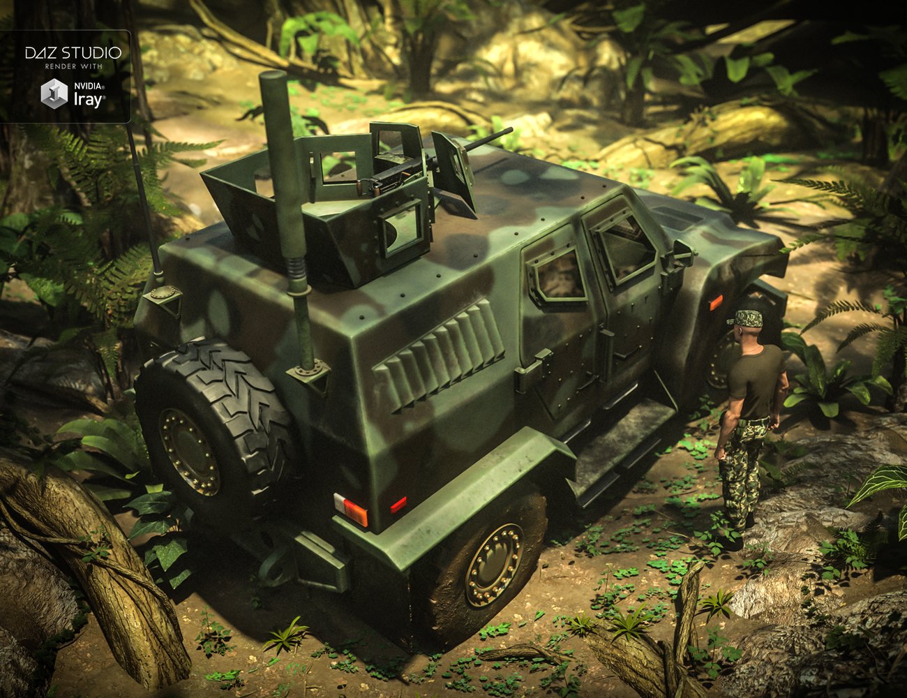 Army Hybrid Vehicle Army Hybrid Vehicle by: Porsimo, 3D Models by Daz 3D