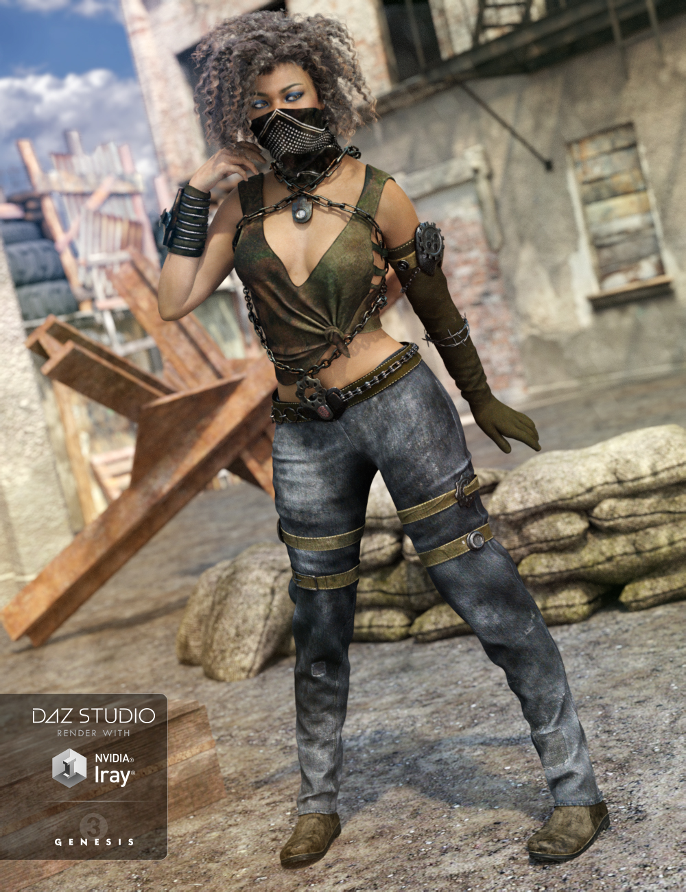 Eternal Desert Warrior Outfit for Genesis 3 Female(s)