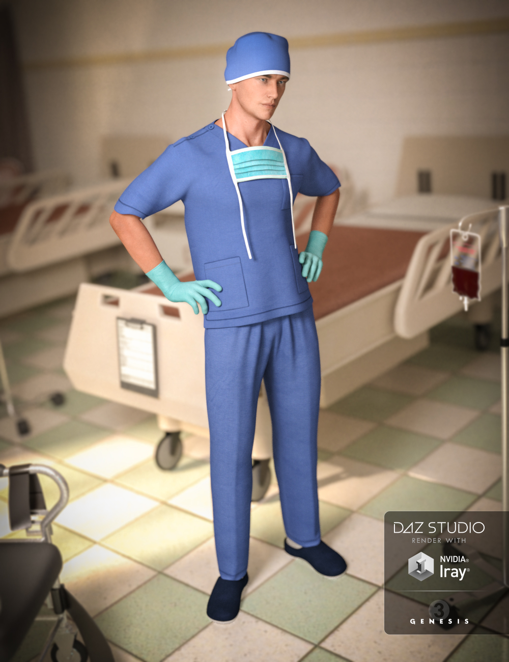H&C Medical Scrubs Set for Genesis 3 Male(s)