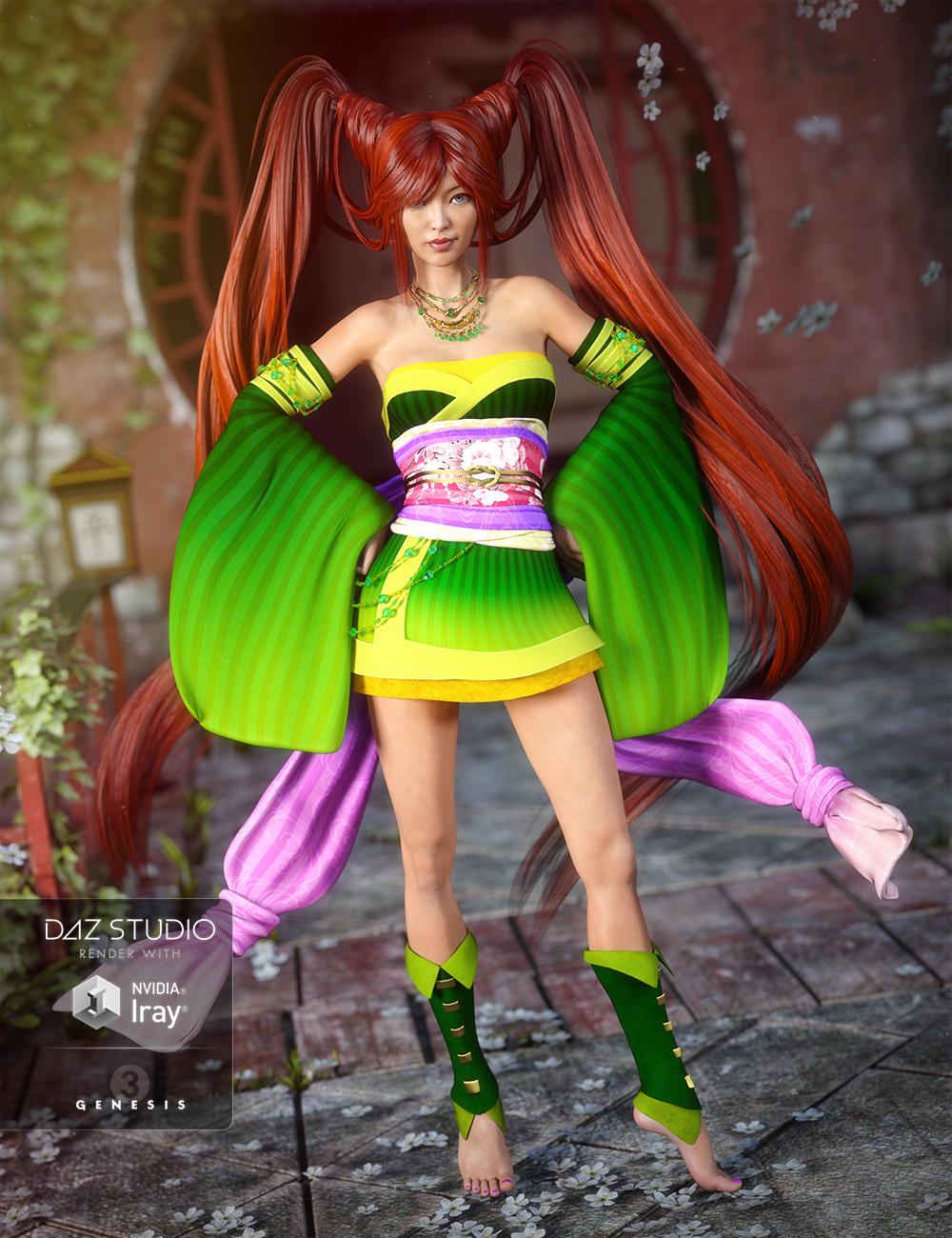 Jade Tiger for Genesis 3 Female(s) by: Lady LittlefoxCake OneTraveler, 3D Models by Daz 3D