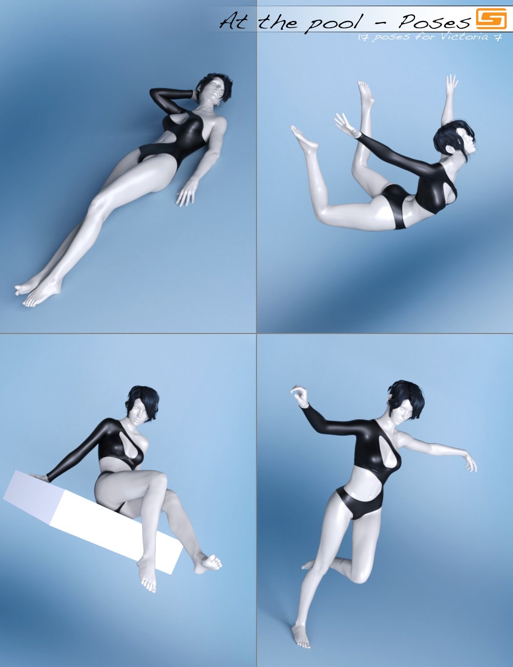 At the Pool - Poses for Victoria 7 At the Pool - Poses for Victoria 7 by: Sedor, 3D Models by Daz 3D