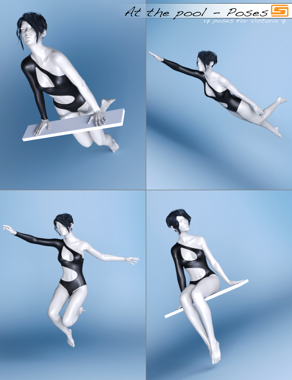 At the Pool - Poses for Victoria 7 At the Pool - Poses for Victoria 7 by: Sedor, 3D Models by Daz 3D