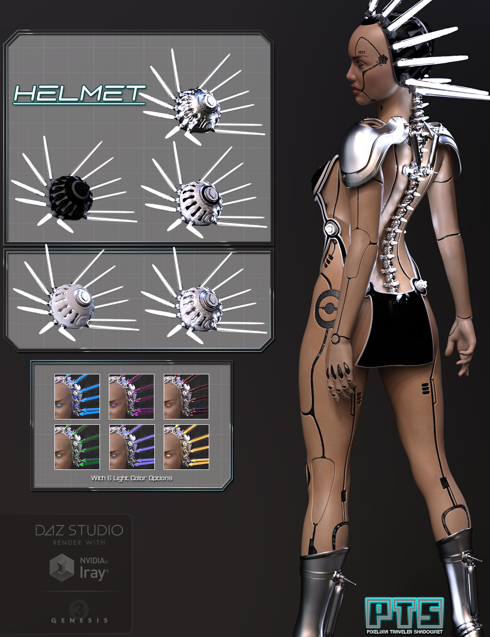 Cosmic Synx Outfit for Genesis 3 Female(s) by: PixelunaTravelershadownet, 3D Models by Daz 3D