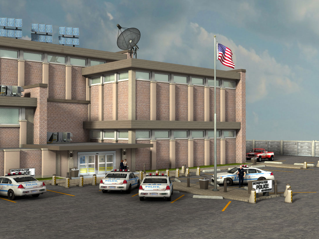 1stBastion Buildings: Police Station 1stBastion Buildings: Police Station by: FirstBastion, 3D Models by Daz 3D