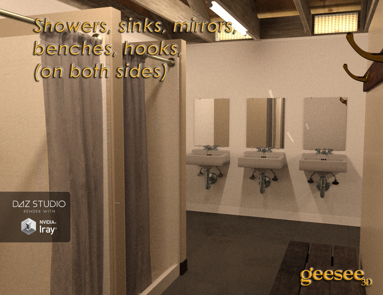 Common Shower House by: GeeSee3D, 3D Models by Daz 3D