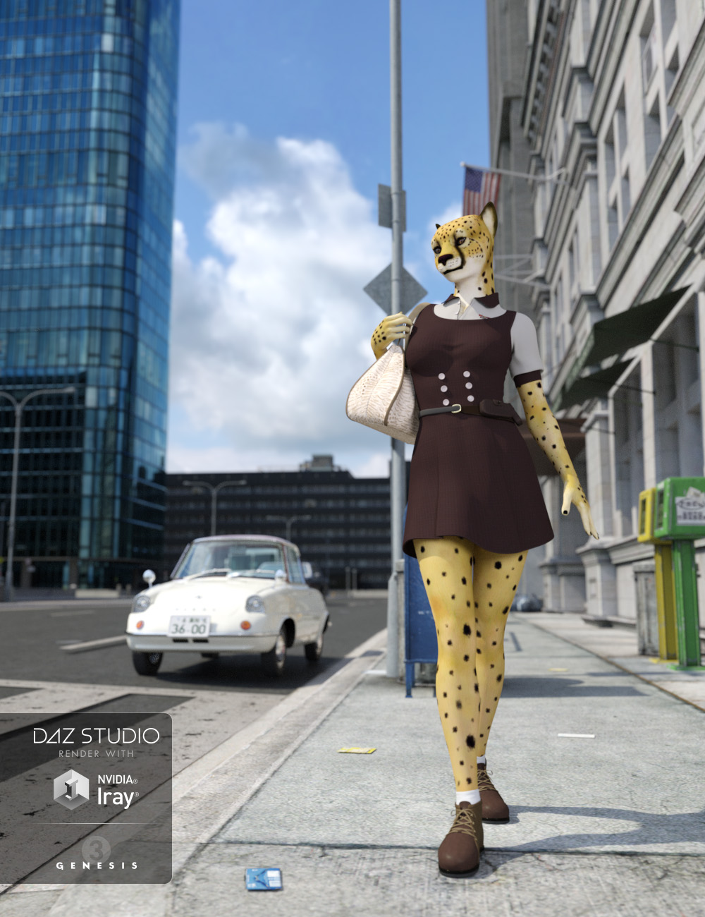 Cheetah Girl for Genesis 3 Female by: Angry Viking Press, 3D Models by Daz 3D