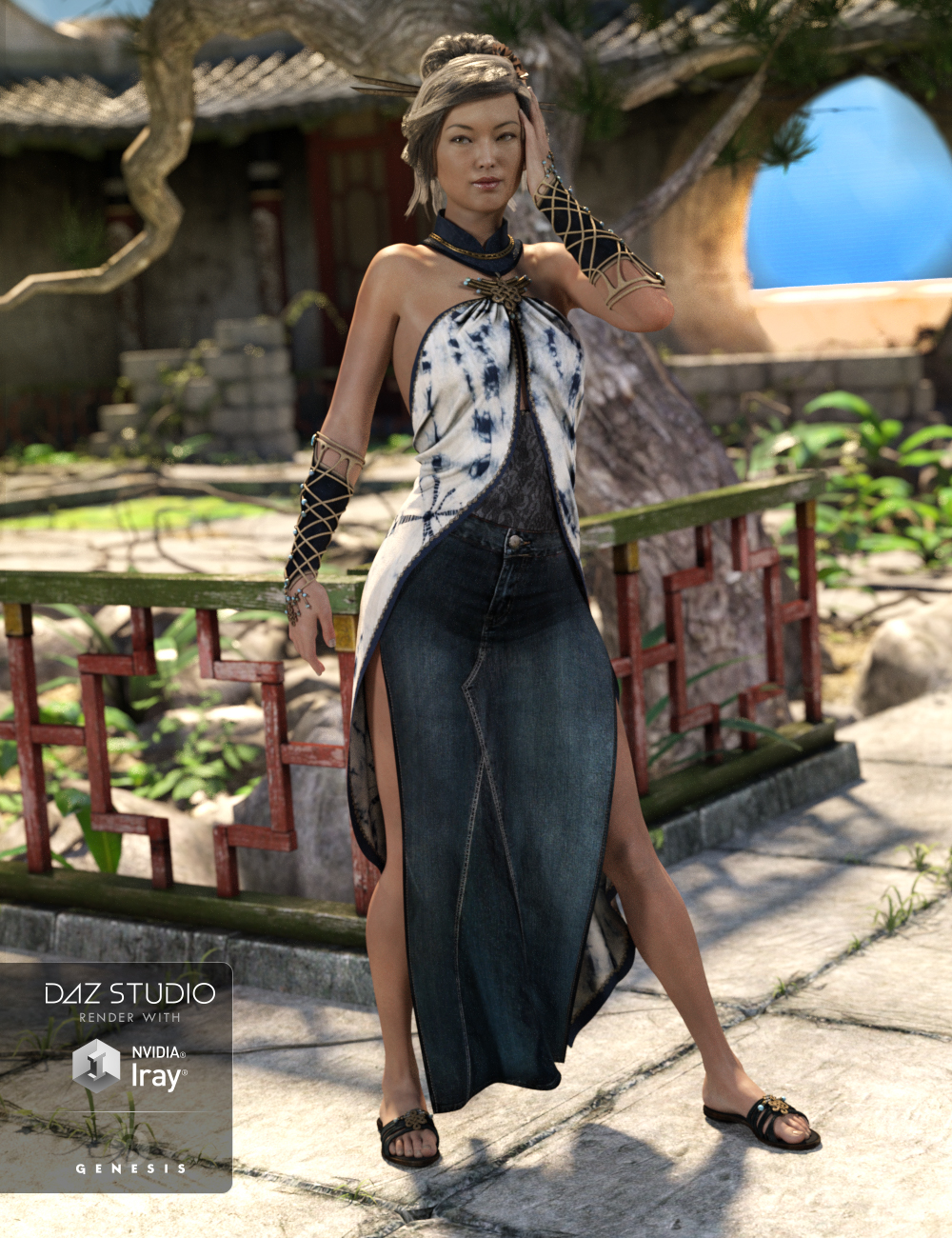 Jade Dream Outfit Textures by: Sarsa, 3D Models by Daz 3D