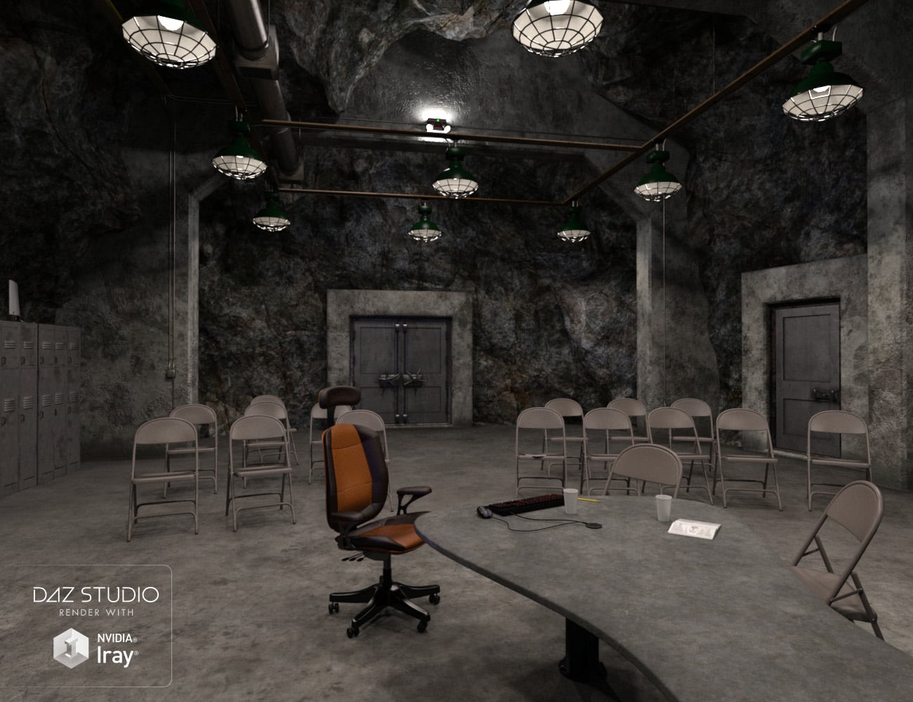 Deep Underground Command Center Daz 3D Deep underground command center daz 3d
