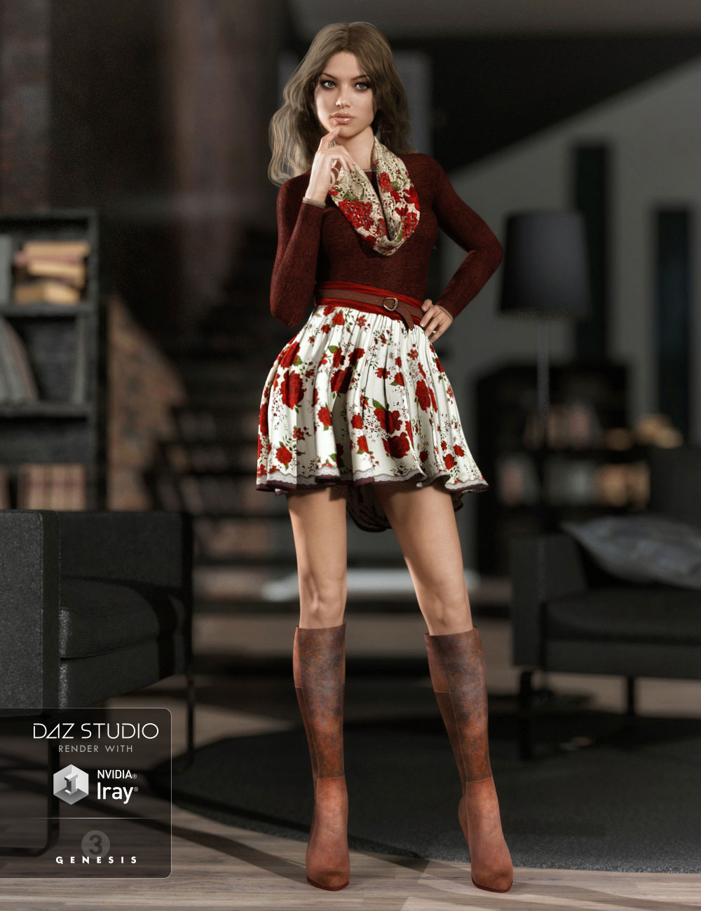 First Date Outfit Textures by: Sarsa, 3D Models by Daz 3D