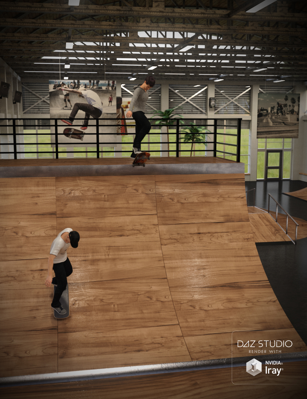 Indoor Skate Park by: KindredArts, 3D Models by Daz 3D