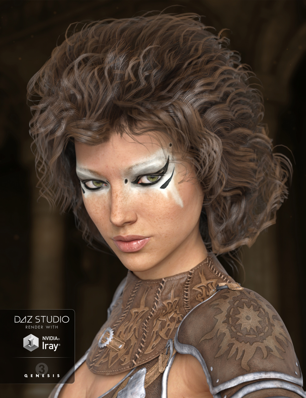 Mele Hair for Genesis 3 Female(s) by: 3DCelebrity, 3D Models by Daz 3D