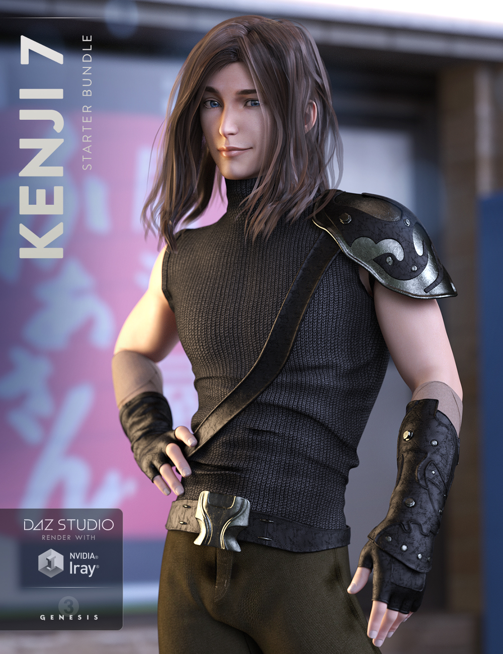Kenji 7 Starter Bundle by: , 3D Models by Daz 3D