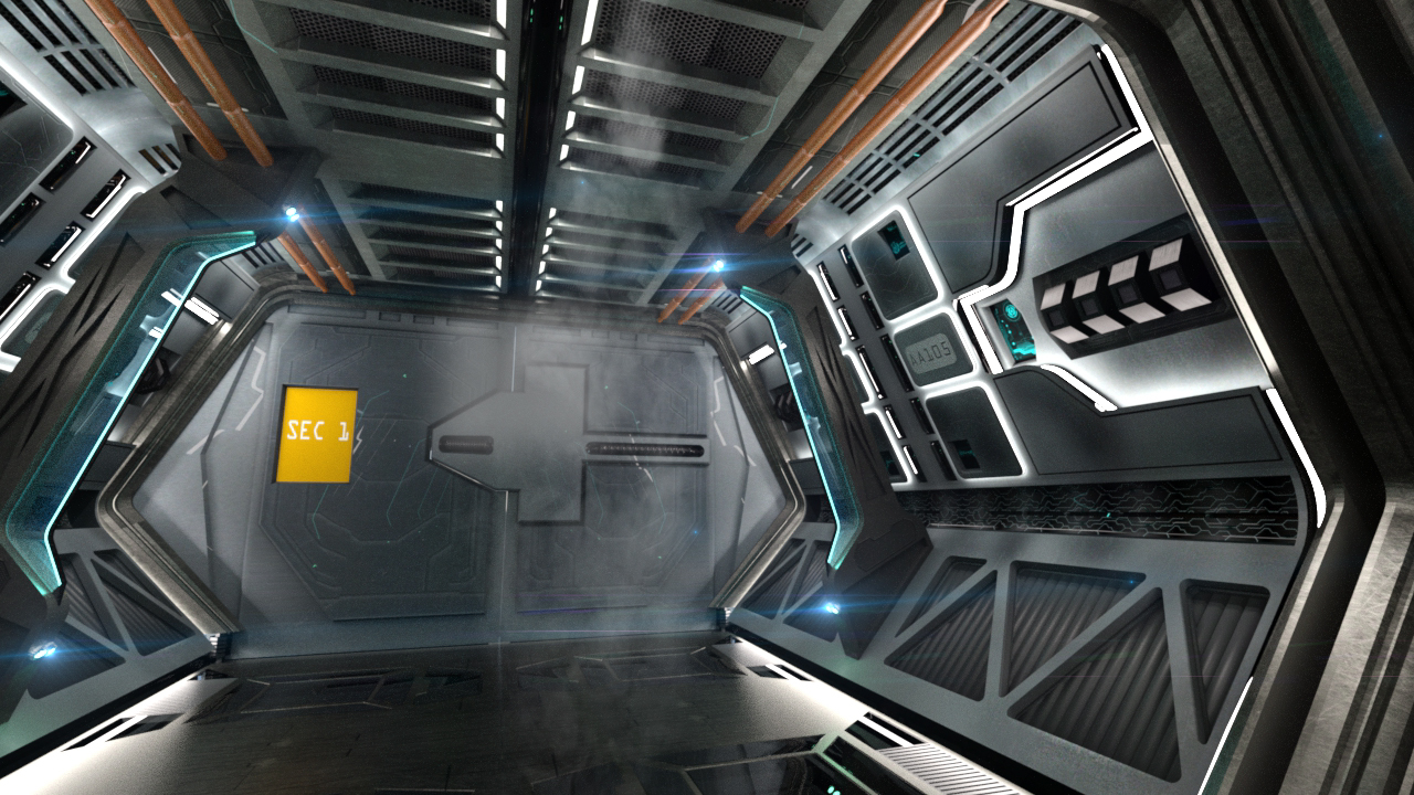 Spaceship Corridor by: PerspectX, 3D Models by Daz 3D
