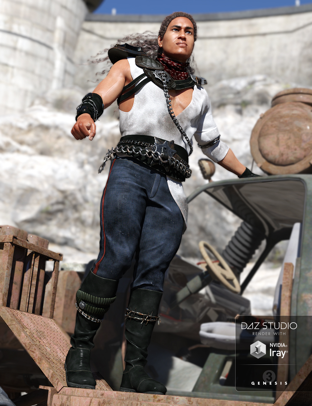 Eternal Desert Warrior Outfit for Genesis 3 Male(s) by: NikisatezAnna Benjamin, 3D Models by Daz 3D