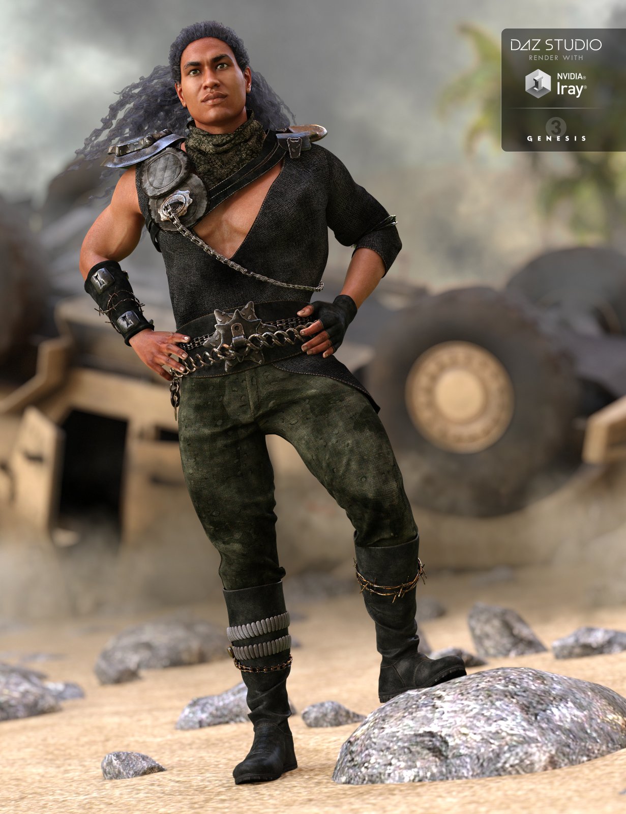 Eternal Desert Warrior Male Textures by: Anna Benjamin, 3D Models by Daz 3D
