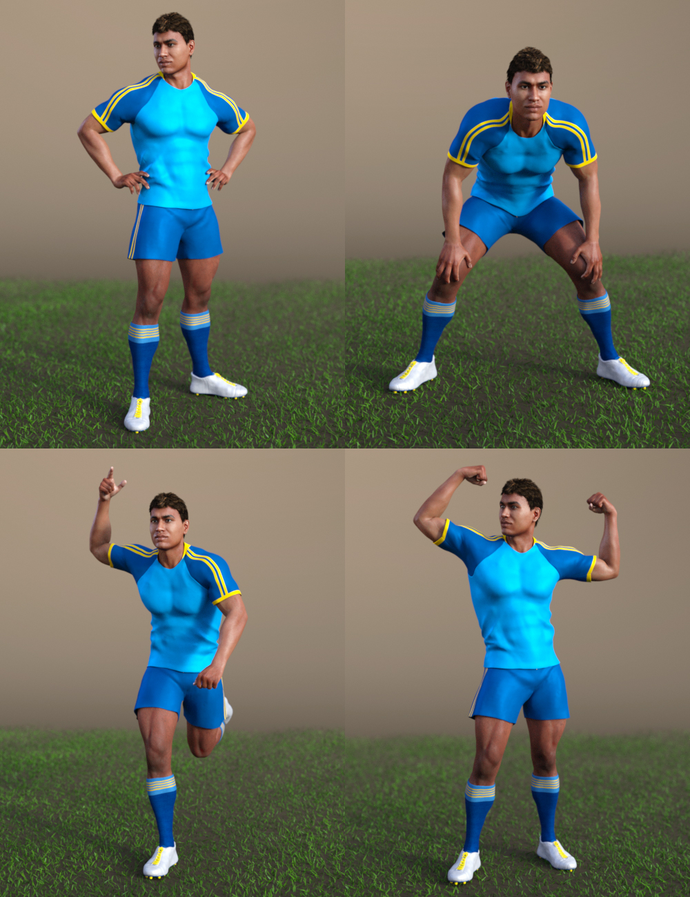 Rugby Champ Poses for Genesis 3 Male(s)