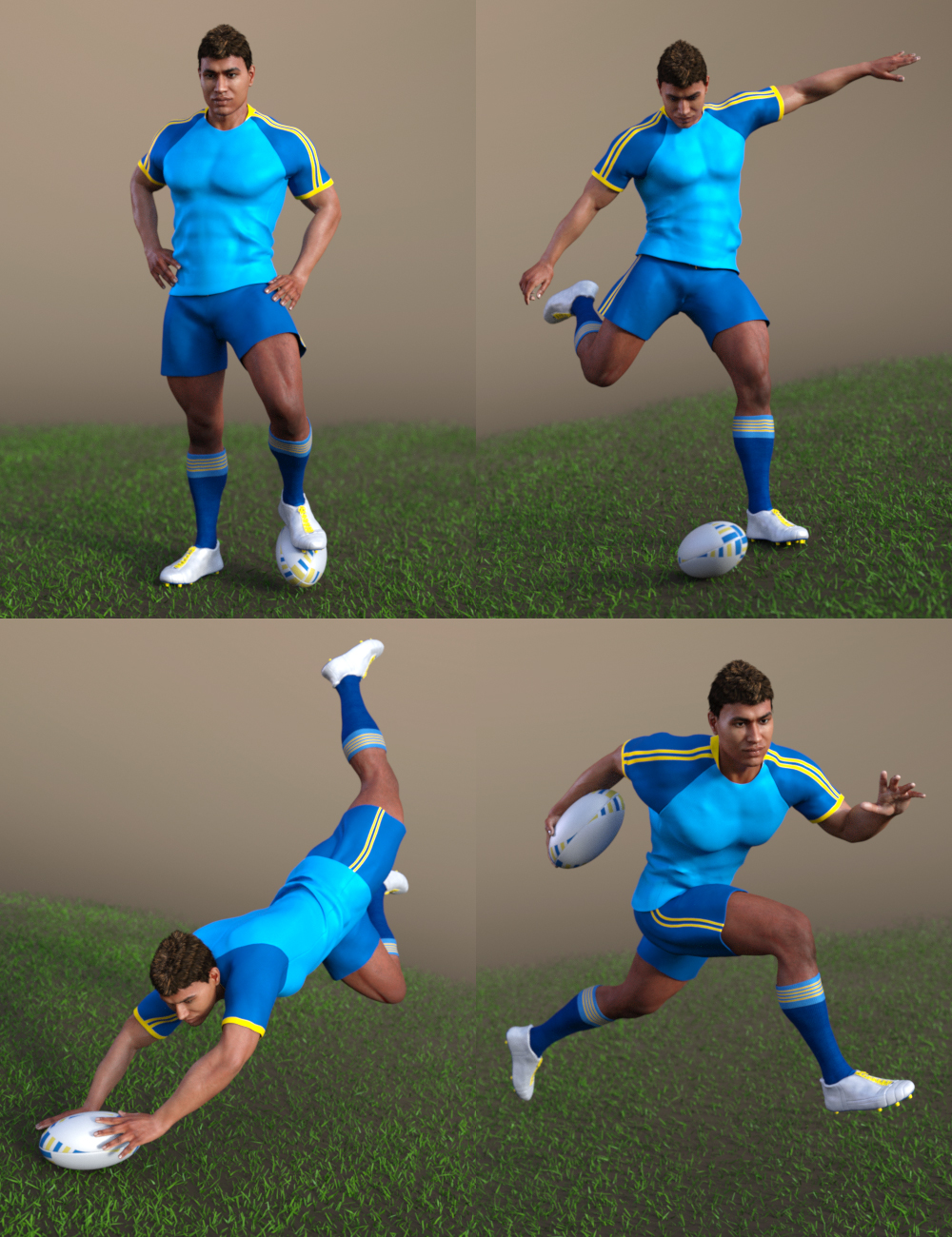 Rugby Champ Poses for Genesis 3 Male(s) Rugby Champ Poses for Genesis 3 Male(s) by: Val3dart, 3D Models by Daz 3D