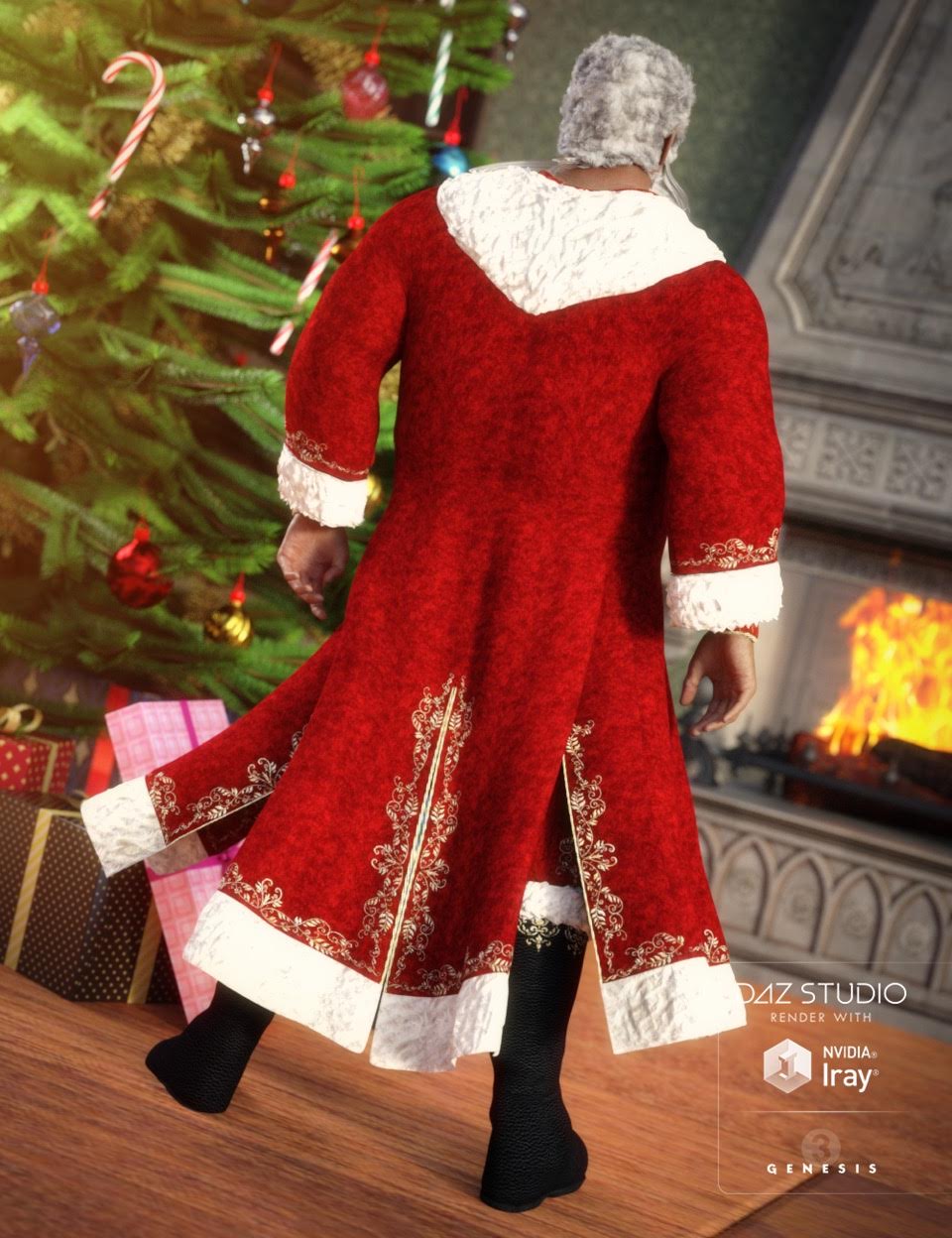 Victorian Santa for Genesis 3 Male(s) by: Mada, 3D Models by Daz 3D