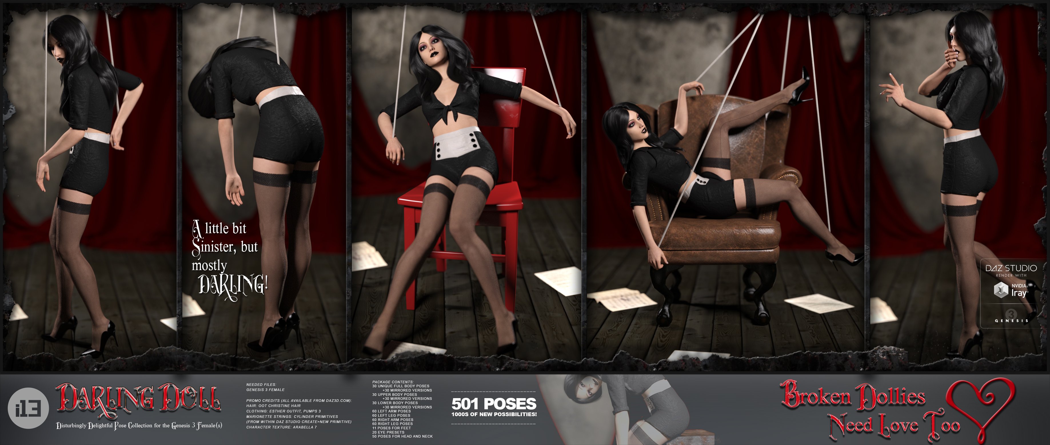 i13 Darling Doll Poses by: ironman13, 3D Models by Daz 3D