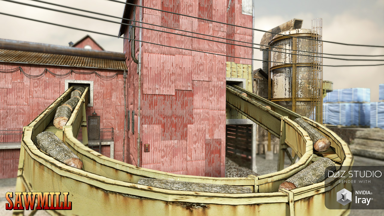 Sawmill Sawmill by: powerage, 3D Models by Daz 3D