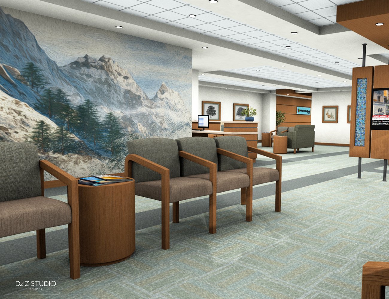 Medical Center Waiting Room Medical Center Waiting Room by: SloshWerks, 3D Models by Daz 3D