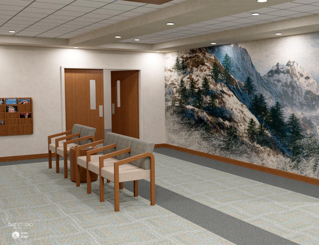 Medical Center Waiting Room Medical Center Waiting Room by: SloshWerks, 3D Models by Daz 3D