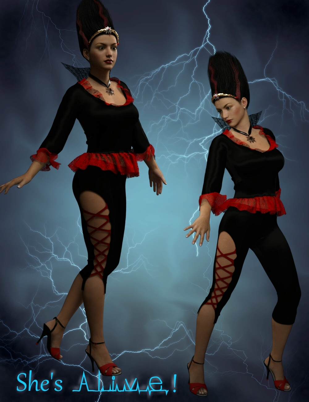 MadBride Outfit for Genesis 3 Female(s) by: Neftis3D, 3D Models by Daz 3D