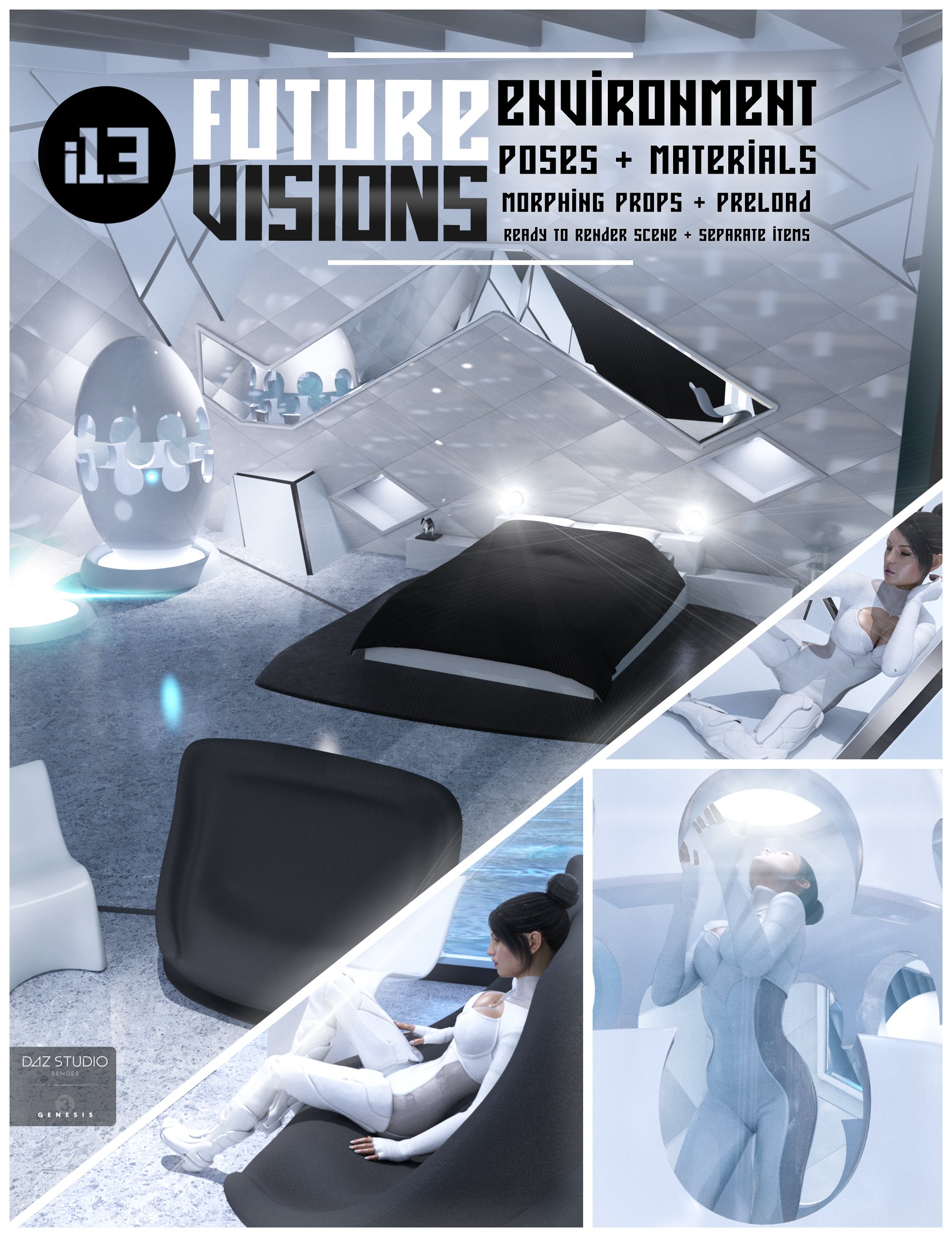 i13 Future VISIONS Environment and Poses by: ironman13, 3D Models by Daz 3D