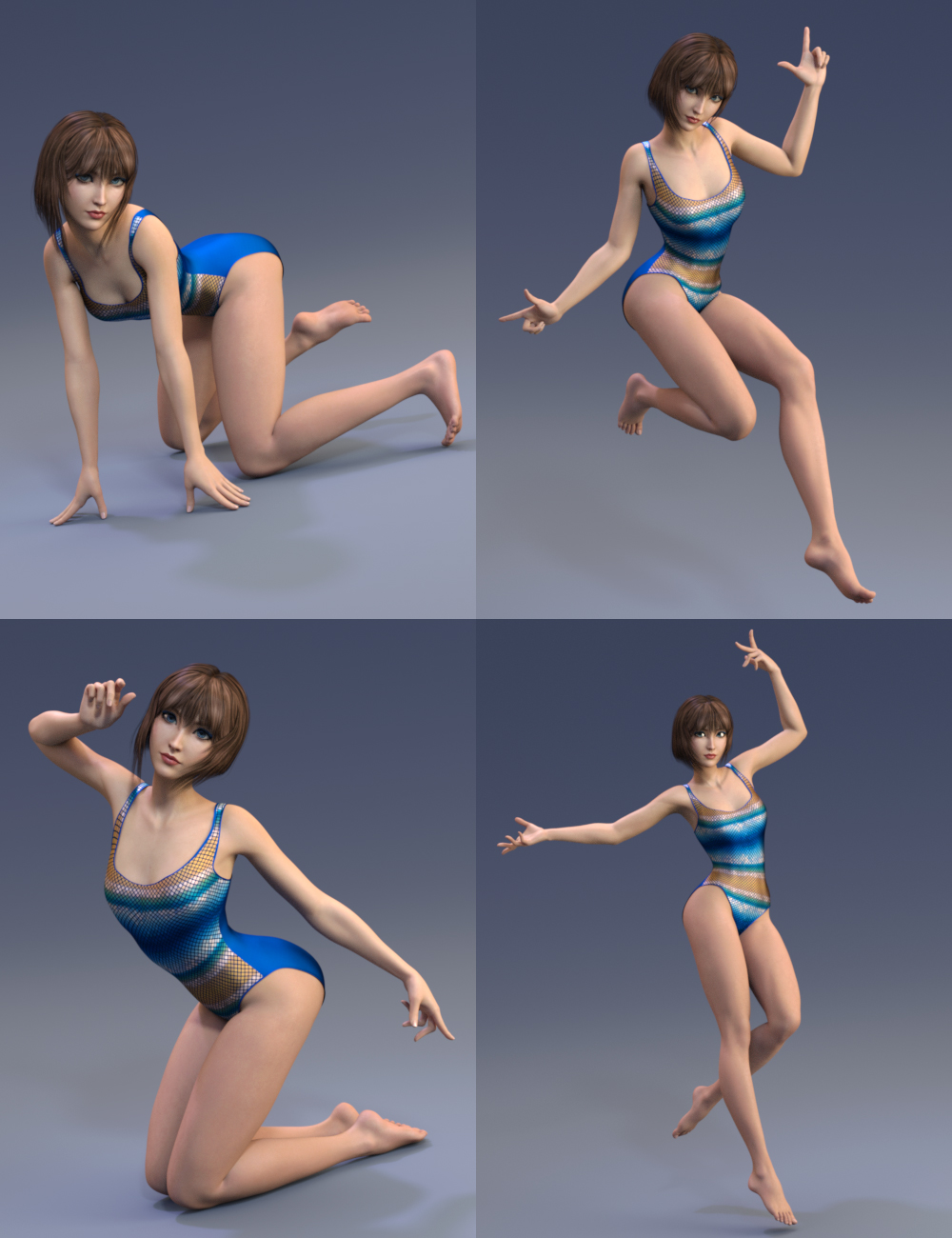 Capsces Poses for Aiko 7 Capsces Poses for Aiko 7 by: Capsces Digital Ink, 3D Models by Daz 3D
