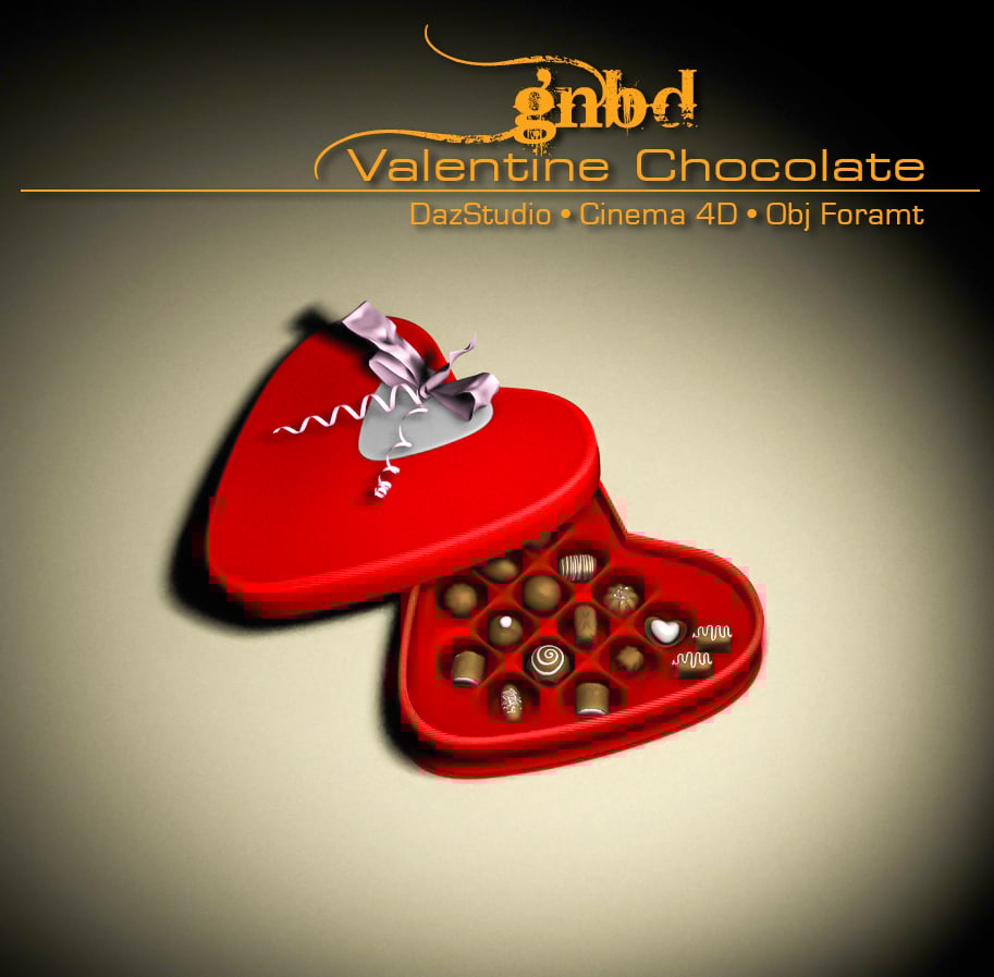 Valentine's Chocolate Box Valentine's Chocolate Box by: Giko, 3D Models by Daz 3D
