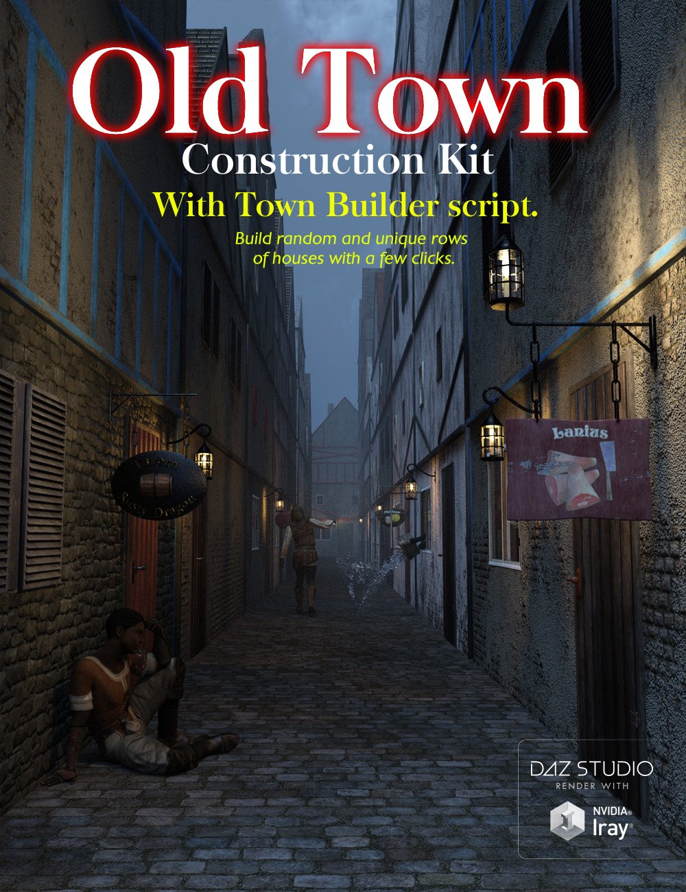Old Town Construction Kit by: Code 66, 3D Models by Daz 3D