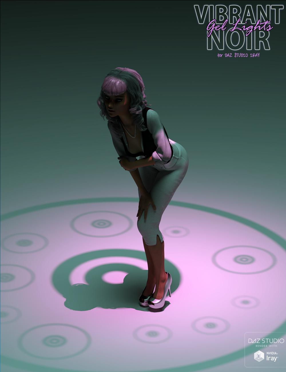 Vibrant Noir Gel Lights and Mini Tutorial for Daz Studio Iray by: ForbiddenWhispers, 3D Models by Daz 3D